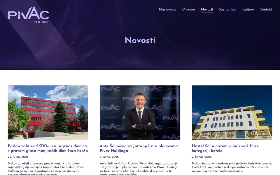 Novosti: službene objave o vlasničkim promjenama i razvoju kompanija