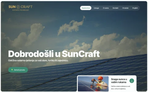 Naslovnica stranice SunCraft